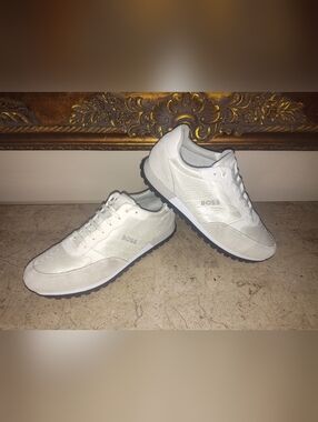 BOSS Men’s White Casual Runner Sneakers